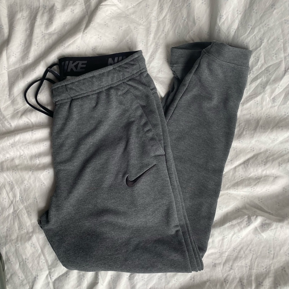Gray Nike dri fit joggers